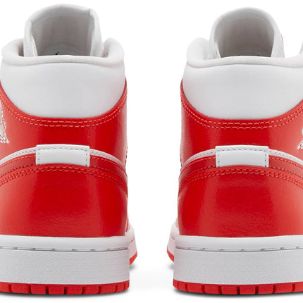Nike Womens Air Jordan 1 Mid Sneakers - 'Habanero Red'