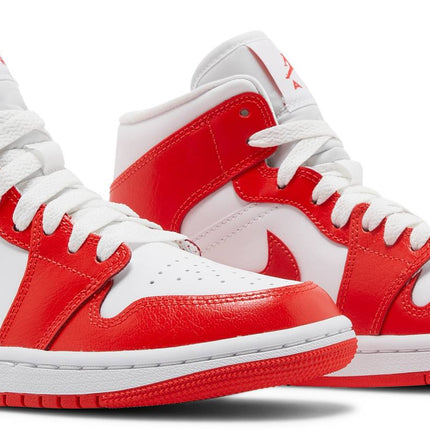 Nike Womens Air Jordan 1 Mid Sneakers - 'Habanero Red'