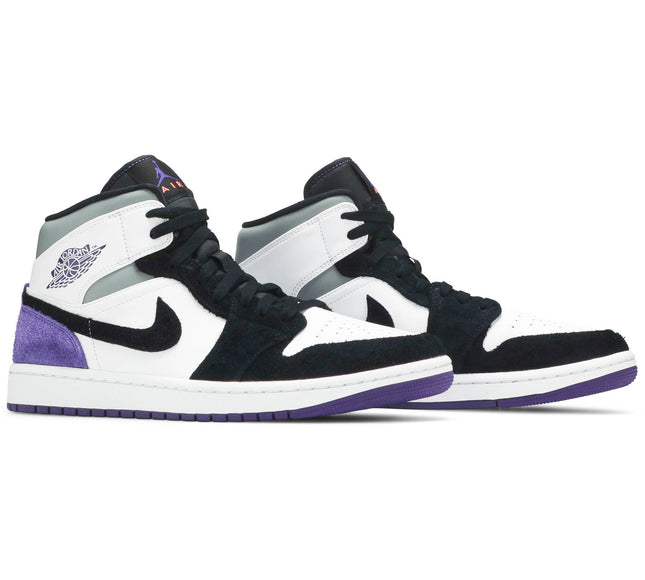 Nike Mens Air Jordan 1 Mid SE Sneakers - 'Varsity Purple'