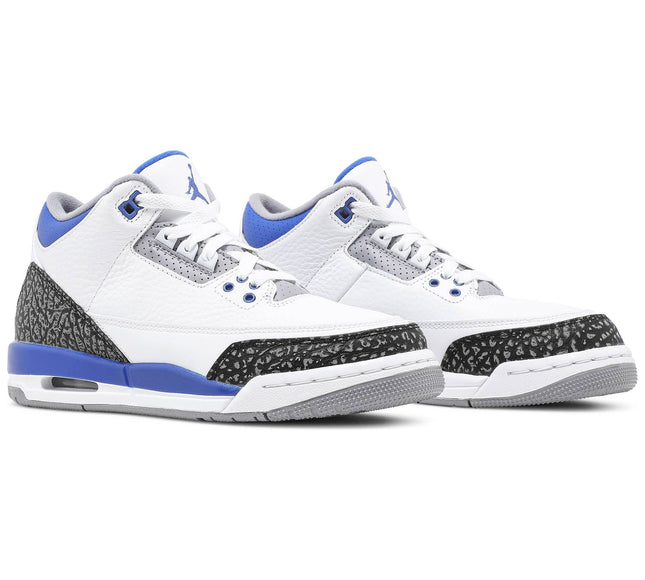 Nike Grade School Womens Air Jordan 3 Retro Sneakers - 'Racer Blue'