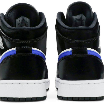 Nike Grade School Womens Air Jordan 1 Mid Sneakers - 'Black Racer Blue'