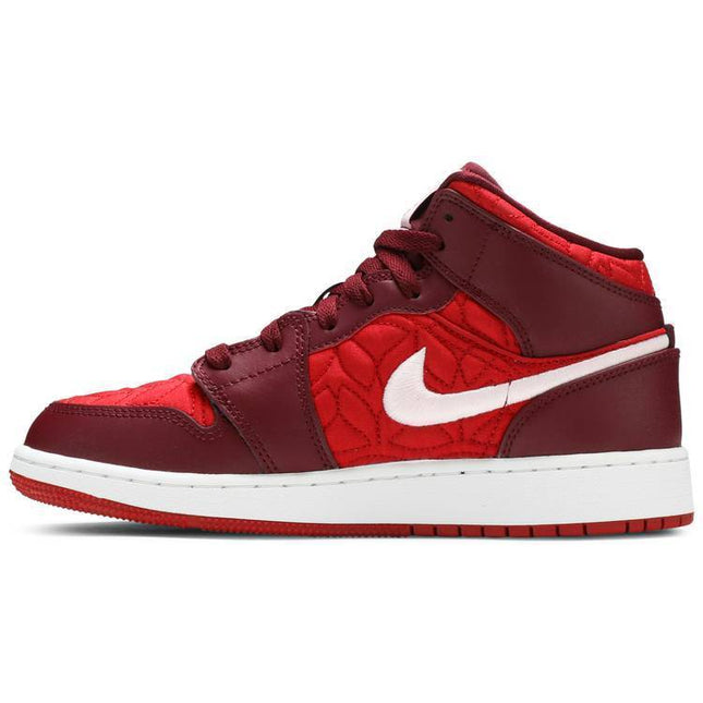 Air Jordan 1 Mid SE GS 'Red Quilt'