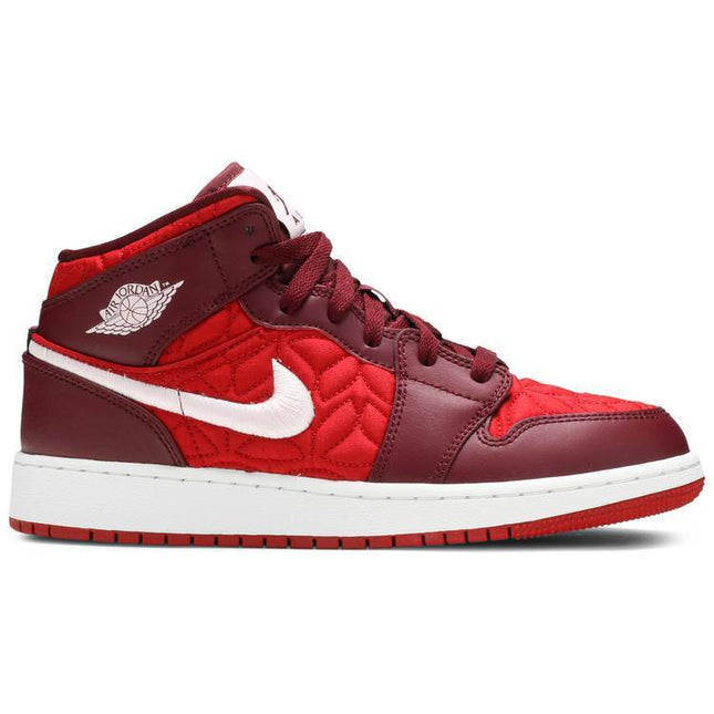 Air Jordan 1 Mid SE GS 'Red Quilt'