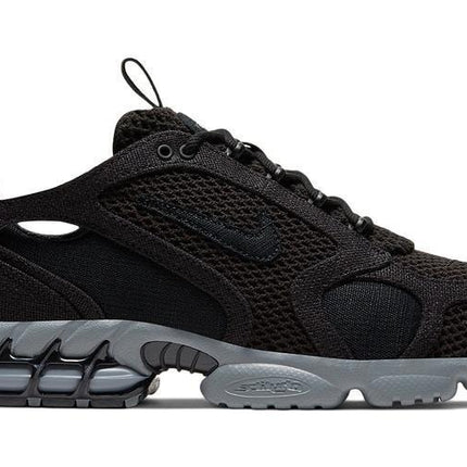 Nike Mens Stussy x Air Zoom Spiridon Caged 2 Sneakers - 'Black Cool Grey'