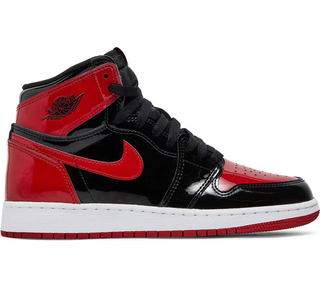 Nike Grade School Womens Air Jordan 1 Retro High OG Sneakers - 'Patent Bred'