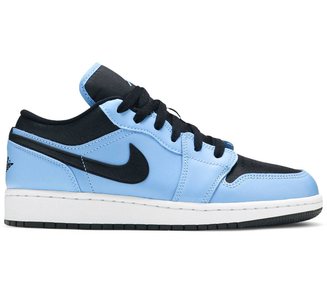 Nike Grade School Womens Air Jordan 1 Low Sneakers - 'University Blue Black'