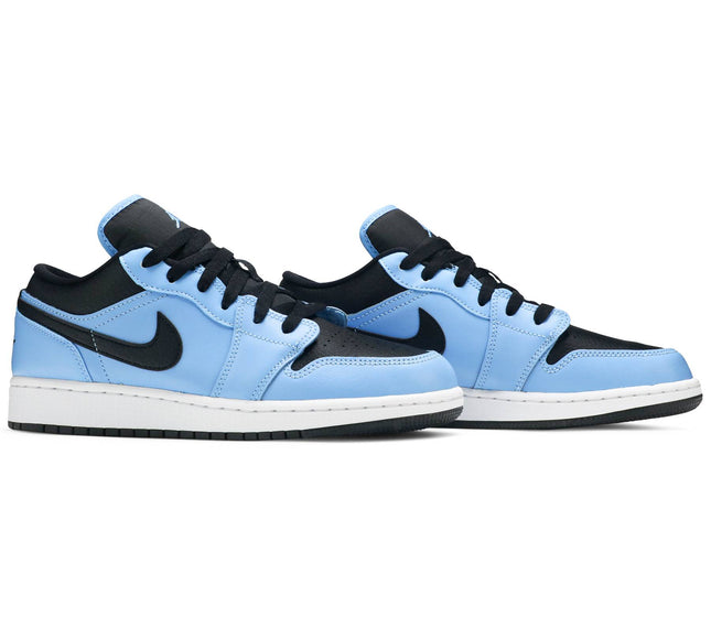 Nike Grade School Womens Air Jordan 1 Low Sneakers - 'University Blue Black'