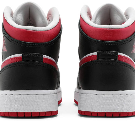 Nike Grade School Womens Air Jordan 1 Mid Sneakers - 'White Very Berry'