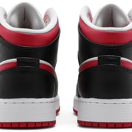 Nike Grade School Womens Air Jordan 1 Mid Sneakers - 'White Very Berry'