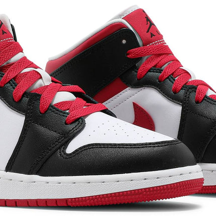 Nike Grade School Womens Air Jordan 1 Mid Sneakers - 'White Very Berry'