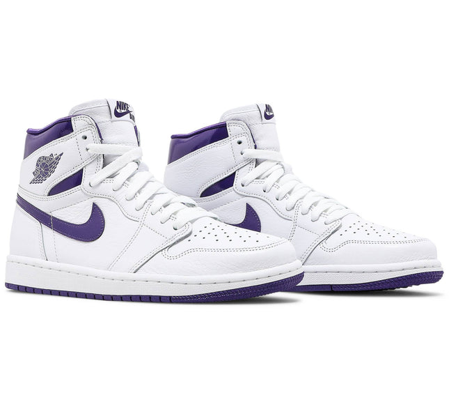 Nike Womens Air Jordan 1 High OG Sneakers - 'Court Purple'