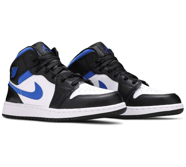 Nike Grade School Womens Air Jordan 1 Mid Sneakers - 'Racer Blue'
