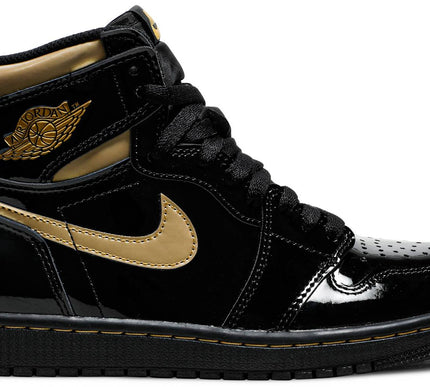 Nike Mens Air Jordan 1 Retro High OG Sneakers - 'Black Metallic Gold'