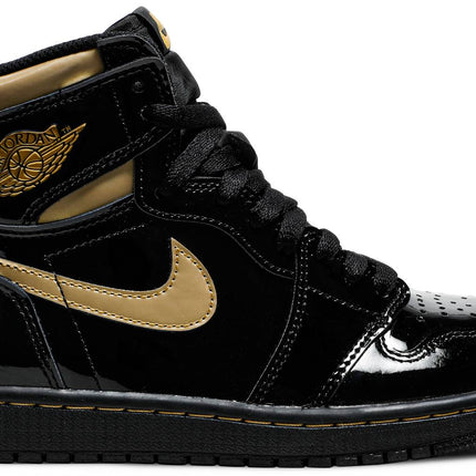 Nike Mens Air Jordan 1 Retro High OG Sneakers - 'Black Metallic Gold'