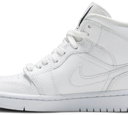 Nike Womens Air Jordan 1 Mid Sneakers - 'White Snakeskin'
