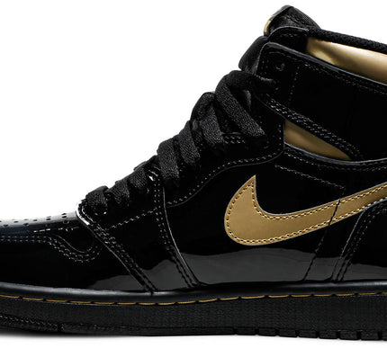 Nike Mens Air Jordan 1 Retro High OG Sneakers - 'Black Metallic Gold'