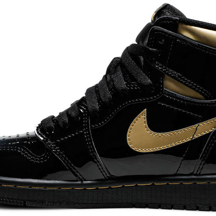 Nike Mens Air Jordan 1 Retro High OG Sneakers - 'Black Metallic Gold'