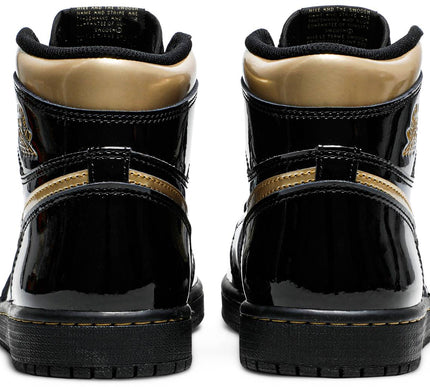 Nike Mens Air Jordan 1 Retro High OG Sneakers - 'Black Metallic Gold'
