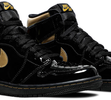 Nike Mens Air Jordan 1 Retro High OG Sneakers - 'Black Metallic Gold'