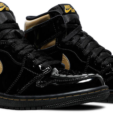 Nike Mens Air Jordan 1 Retro High OG Sneakers - 'Black Metallic Gold'