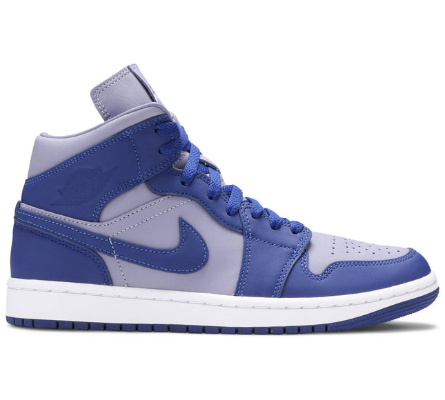 Nike Womens Air Jordan 1 Mid SE Sneakers - 'Iron Purple Deep Royal'